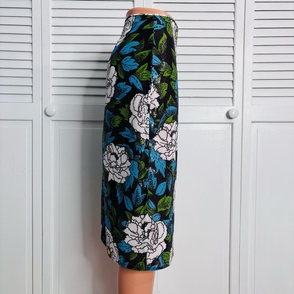 DIANE VON FURSTENBERG Boswell Sequined Floral Pencil Skirt Size 10 - Picture 5 of 10